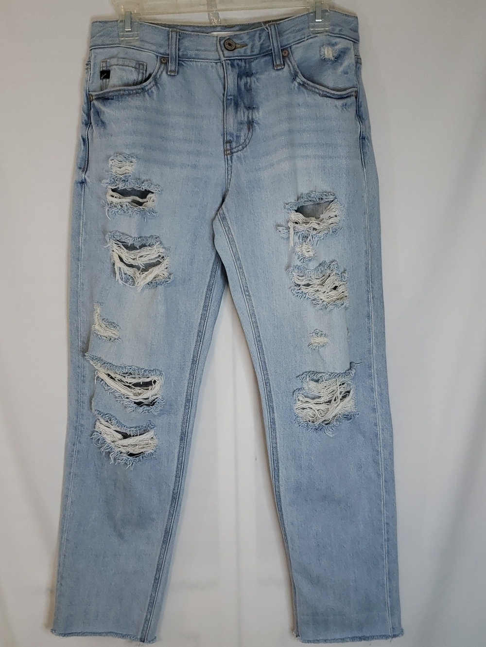KanCan Light Blue Distressed Boyfriend Jeans, 7/27